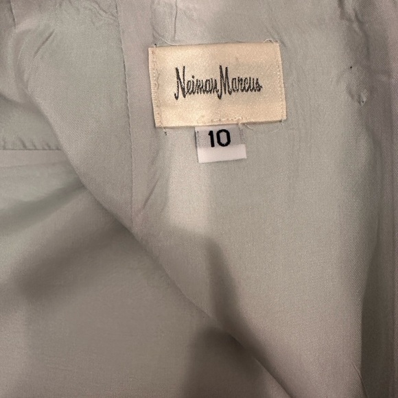 Neiman Marcus Silk Pencil Skirt Mint Green Sz 10 Career Office Professional - Picture 3 of 8